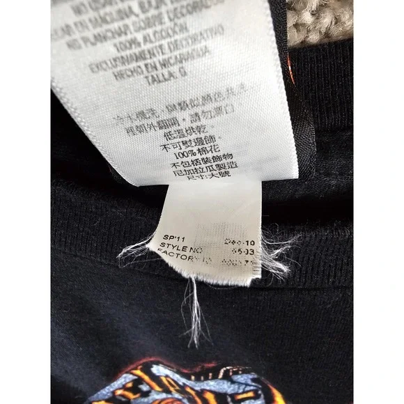 Harley Davidson Pirate Skull Sword Cross Black Shirt Size Large Duluth MN - Picture 7 of 11